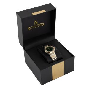 جيانتو صنقل فصوص فضي مع ذهبي مينا اخضر