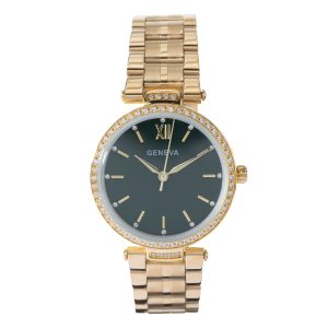 جينيفا صنقل فصوص ذهبي مينا اخضر